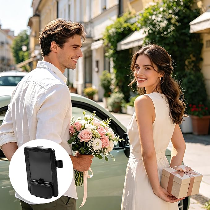 3 in 1 Sunglass & Photo Holder for Car, Car Visor Sunglasses Holder Clip, Sunglass Holder with Strong Magnetism