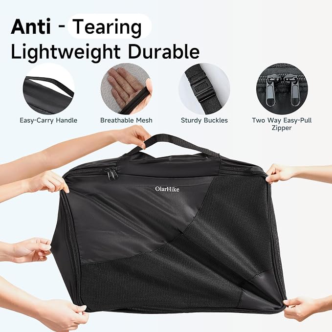 9 Set Packing Cubes for Travel, Gifts for Women Mom,Anti-Tearing Suitcase Organizer,OlarHike Vacation Essentials & Accessories for Cruise Ship
