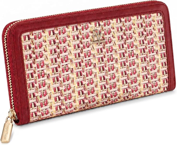 Clutch Wallet For Women, Leather RFID Blocking Wallet Women Large Capacity Credit Card Holder, Womens Billfolds and Wallets Gifts for Women Birthday, Ladies Wallet with Phone Holder, Zip Around