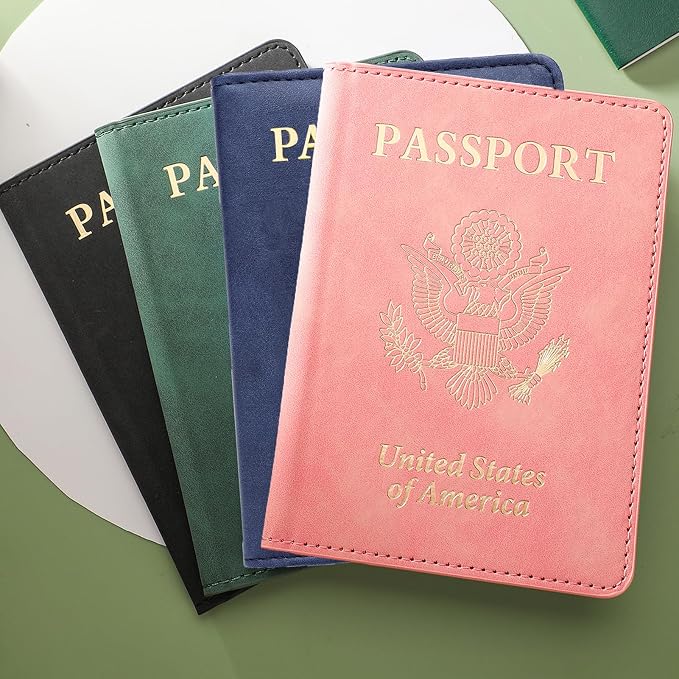 Passport Holder Covers Case, Waterproof Rfid Blocking Travel Wallet | Made Of Soft Pu Leather, It Is Scratch-Resistant, Waterproof, Crease-Resistant, and Is Lightweight, Thin and Durable