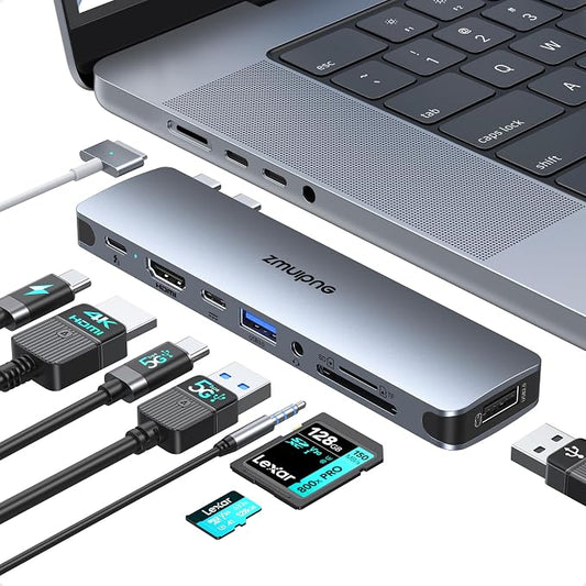 USB C Hub Adapter for MacBook Pro Air 2022 2021 2020 2019 Docking Station for MacBook M1 M2 USB C to HDMI Mac Accessories Multiport Dongle with 4K HDMI USB 3.0 SD TF Thunderbolt 3 USB-C Port Type C | USB C to HDMI MacBook Accessories Multiport Dongle w...