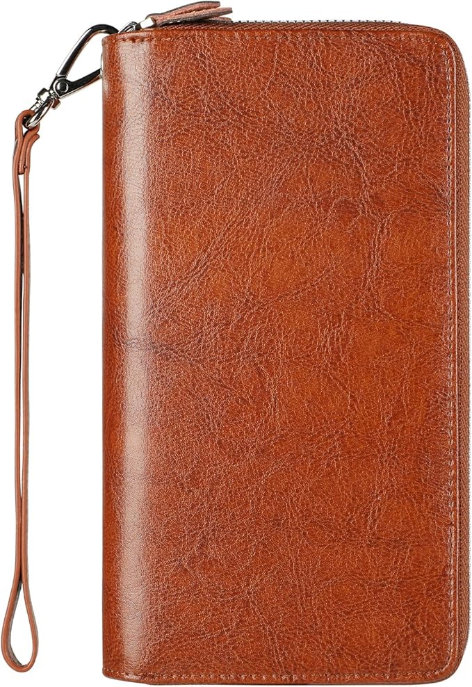 Lavemi Small Compact Women Wallet RFID Blocking Genuine Leather Bifold Purse with ID Windows