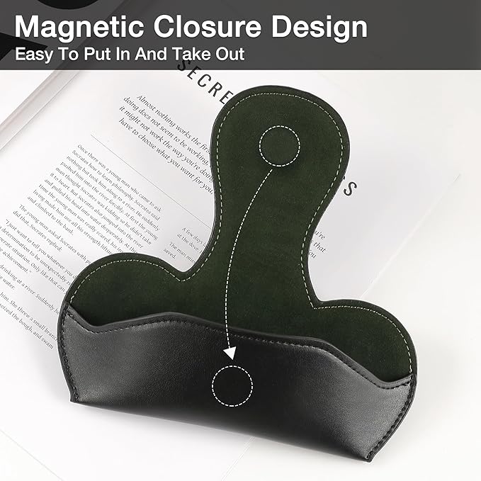 KINIVA Sunglass Clip & Holder, Magnetic Glasses Case for Car Organizer