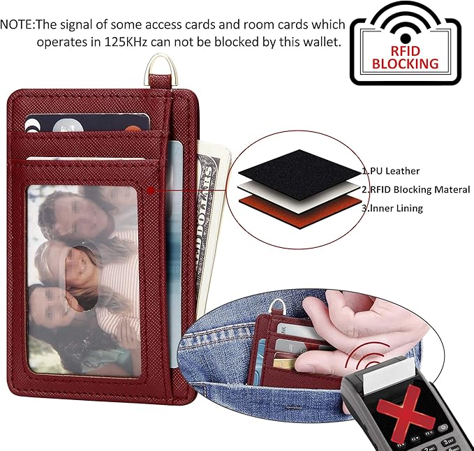 GEEAD Slim Minimalist Front Pocket RFID Blocking Card Holder Wallets for Men & Women