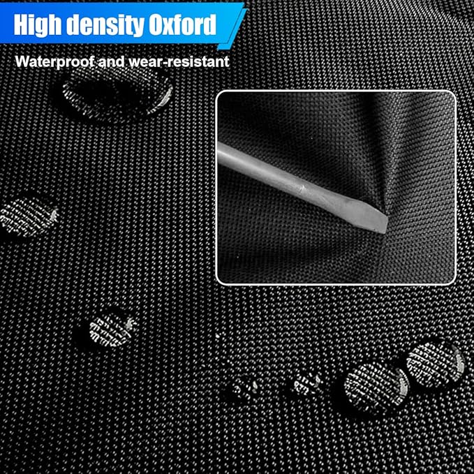 ZIMISI Car Trunk Organizer, Waterproof 600D Oxford Cloth Backseat Car Organizer, Large-capacity Collapsible Multi Compartment Automotive Consoles & Organizers, Travel Accessories for Most Cars (Black)