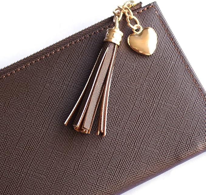 Valentoria Womens Wallet Cute Elegant Long Slim Card Holder Case Minimalist Coin Purse Thin Tassels Zip Clutch Wallets for Girls Ladies | Cute, Elegant, Long, Slim, Case, Minimalist