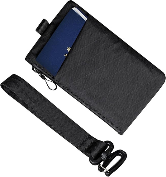 ALPAKA Zip Clutch, Zipper Wallet and EDC Carrier - RFID Blocking Material Passport Wallet- 3 External Slots for EDC Gear