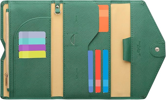 ZOPPEN Mulit-purpose Rfid Blocking Passport Holder Travel Wallet (Ver.4) Passport and Vaccine Card Holder ComboTri-fold Document Organizer Travel Essentials
