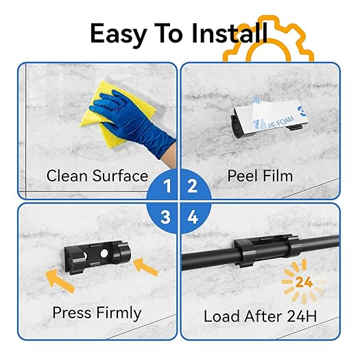 CableGeeker 50Pcs Adhesive Cable Clips, Cord Management Clips Wire Holders for Cords Cable Holder Clip Cable Management Clips for Under Desk/Car/Wall/TV/PC/Ethernet Cable (Black)