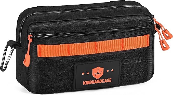 Tactical Molle Admin Pouch, EDC Tool Pouch Bag Horizontal Modular Pouches Made of 1000D Nylon and PU Coating