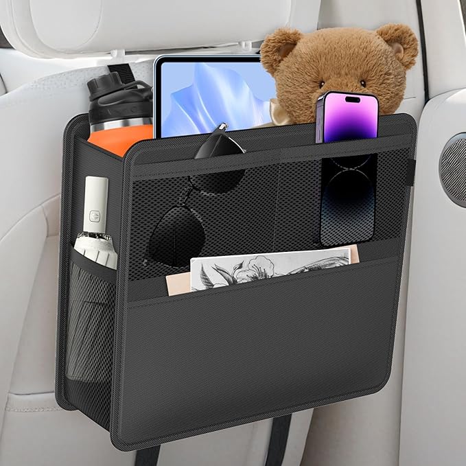 FLORICH Car Backseat Organizer and Trash Can 2-in-1, Premium Hanging Front and Seat Back Organizer, Waterproof Organizer Storage Upgraded for Car Truck SUV
