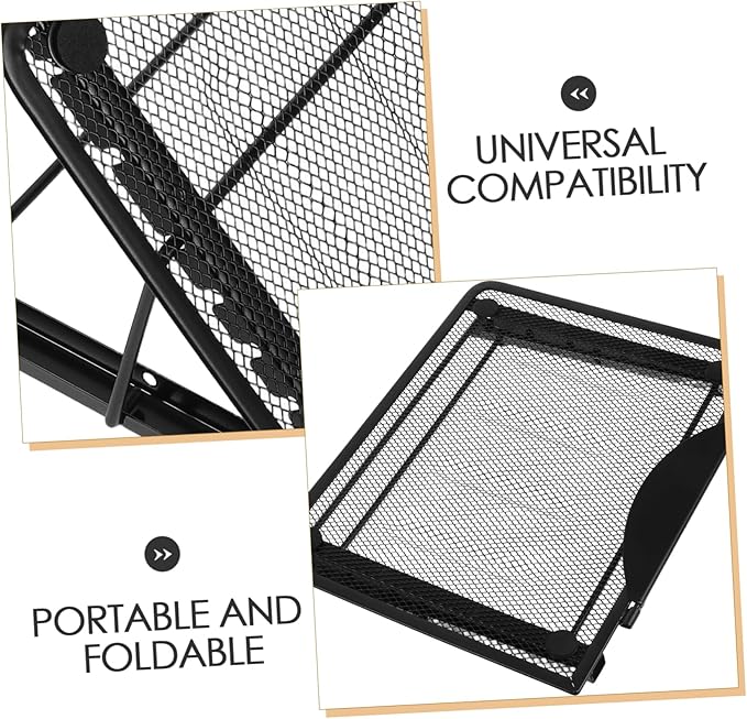 Portable Laptop Tablet Holder Folding Copy Stand Angles Cooling Design for Ergonomic Comfort