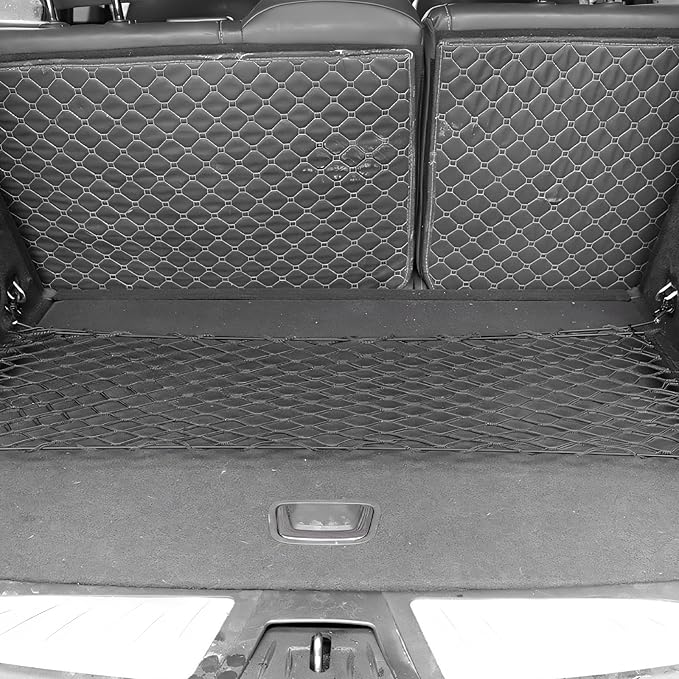 Stretchable Cargo Net, 36.2×15.7 Inch Highly Elastic Auto Trunk Bed Cargo Mesh Organizer with Hooks, Double-Layer Trunk Storage Net Interior Accessories for Car Truck SUV