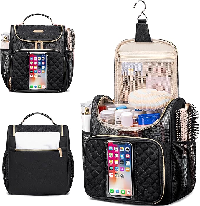 Otevan Large Toiletry Bag for Women Men,Portable Shower Caddy For College Dorms,Gym Shower Bag for Women, Quick Dry Hanging Toiletry Bag Bathroom Accessories Bag for Traveling, Camping Essentials