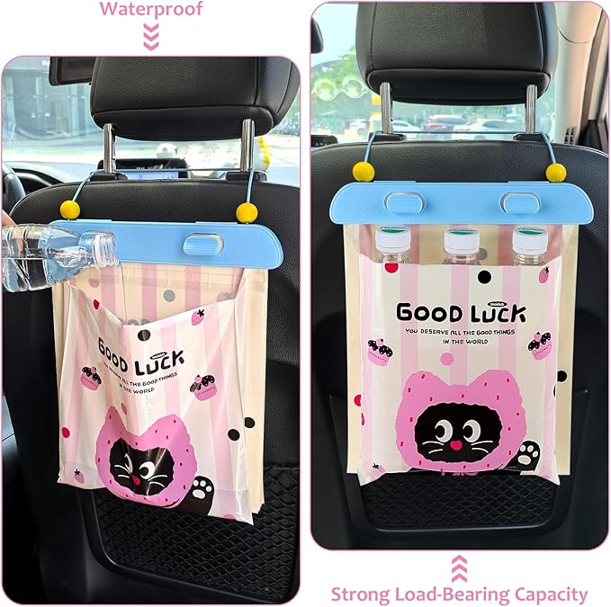 Accmor Disposable Car Trash Bag, 20 Pcs Car Garbage Bag Hanging Vehicle Trash Can Auto Rubbish Pouch Dustbin Bags Garbage Container Car Accessories, Leakproof, Smellproof, Portable for Women & Adults