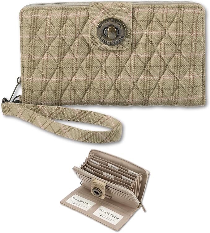 Bella Taylor Cash System Wallet for Envelope Budgeting - RFID Protected - Cash Stuffing Wallet with Detachable Wristlet