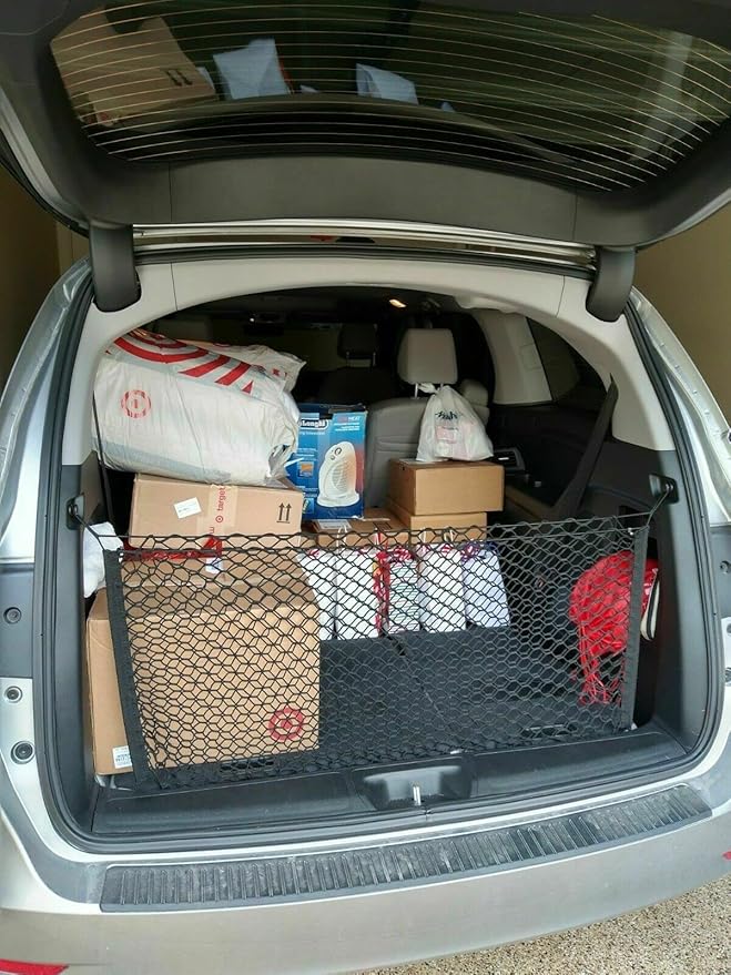 Trunk Organizer Cargo Net for Honda Odyssey 2018–2025 – Envelope Style Cargo Net for Van – Premium Mesh Elastic Car Trunk Organizer Vehicle Carrier Storage – Compatible with Odyssey
