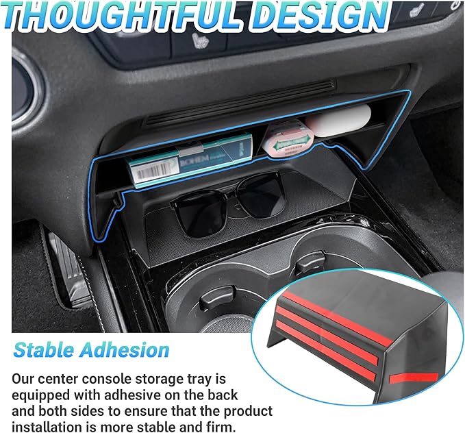 Center Console Organizer Compatible with 2020-2025 Mazda CX-30 Accessories, 3PC Armrest Tray, Secondary Storage Compartment ＆ Door Handle Storage Pocket Insert Accessories