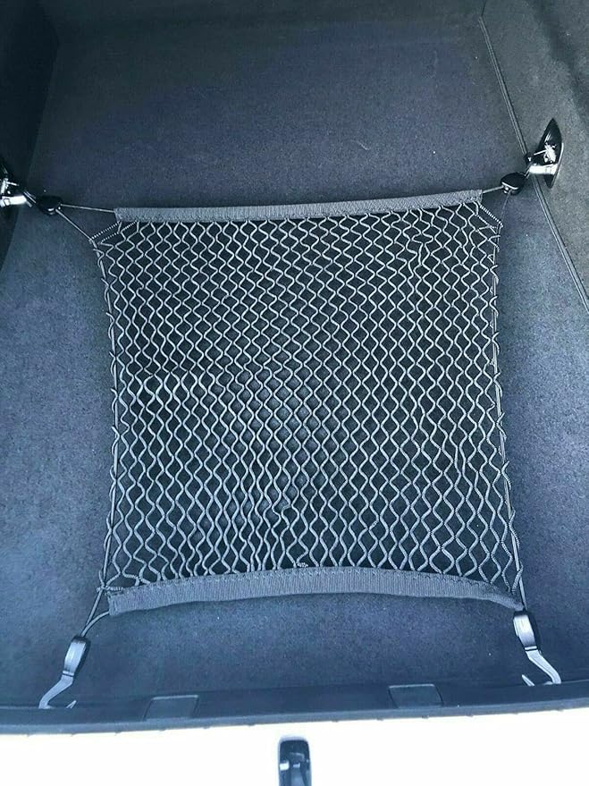 Trunk Organizer Cargo Net for BMW 7-Series 1993-2023 - Floor Style Cargo Net for Sedan - Premium Mesh Elastic Car Trunk Organizer Vehicle Carrier Storage – Compatible with BMW 7-Series