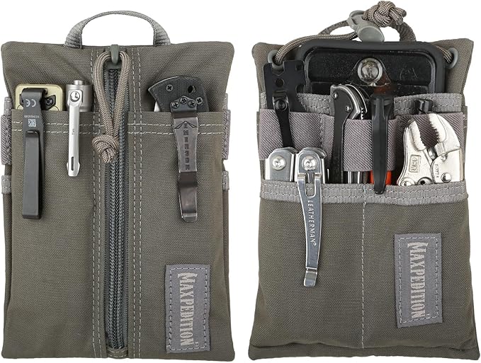 MAXPEDITION Platy Pocket Organizer, Durable EDC Tool Pouch for Men, Neck Wallet with Paracord Lanyard, Holds Flashlight, Multitool, Pen, Notebook