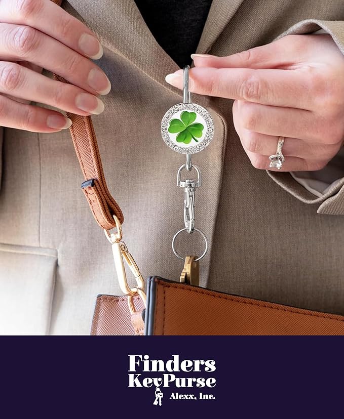 Women’s Bag Charm Key Finder, Car Keychain Hook, Cute Purse Organizer & Tote Bag Accessories, Gifts for Mom - Bling