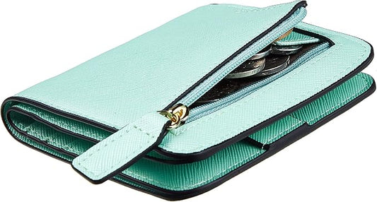 Toughergun Women’s Small Slim Leather Wallet with RFID Protection, Compact Bifold Mini Purse with Clear ID Window