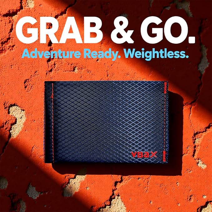 Minimalist RFID Blocking Slim Wallet for Men – Waterproof Microfiber Front Pocket Bifold Card Holder – Holds 10 Cards & Cash (Stealth Crimson Edition)