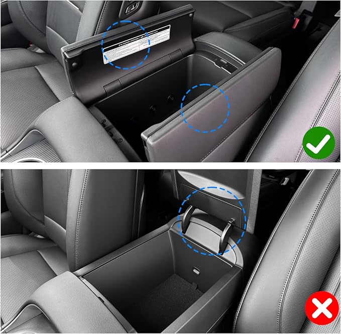 SHAOHAO 2Pcs for 2026 Hyundai Palisade Center Console Organizer & Lower Organizer Tray for 2026 Hyundai Palisade Calligraphy Accessories Console Tray Armrest Storage Box Easy Removal (Only for 7-Seat)