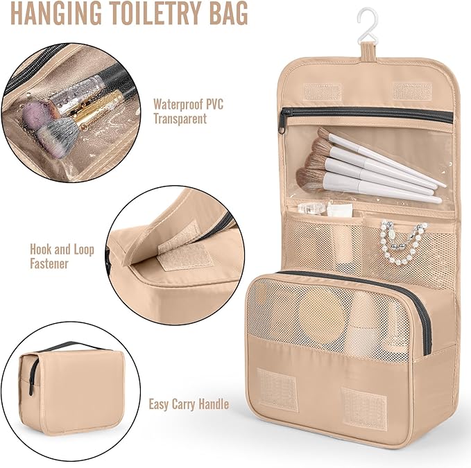 Veken 8 Set Packing Cubes for Travel Essentials, Suitcase Organizer Bags in 4 Sizes, Carry-On Luggage Accessories with Large Laundry & Hanging Toiletry Bag, Must-Have for Airplane, Road Trip & Camping