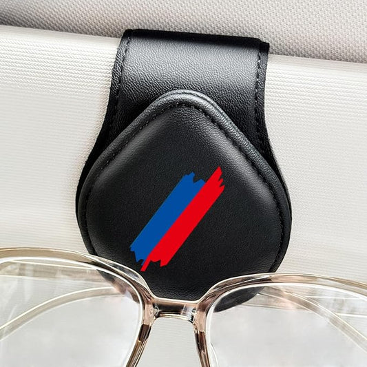 ///Tricolor Car Sunglass Holder, Magnetic Leather Eyeglass Hanger Mount Clip Holder for BMW X1 X3 X5 X7 1 3 4 5 6 7 GT Series & More ﻿Car Visor Accessories