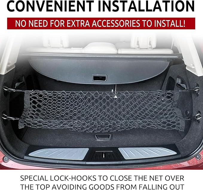 Envelope Style Trunk Mesh Cargo Net for Buick Envision 2016-2025 - Car Accessories - Premium Trunk Organizers and Storage - Cargo Net for Crossover - Vehicle Carrier Organizer for Buick Envision