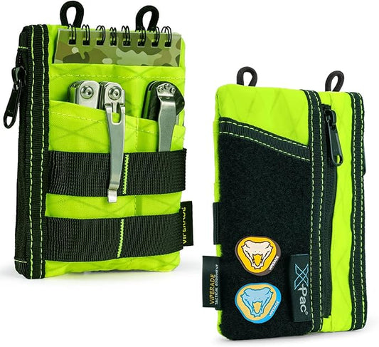 VIPERADE VE18 EDC Pouch, Pocket Organizer for Men, EDC Pocket Organizer, 3 Slots with 2 Zipper Pockets, Multitool Pouch