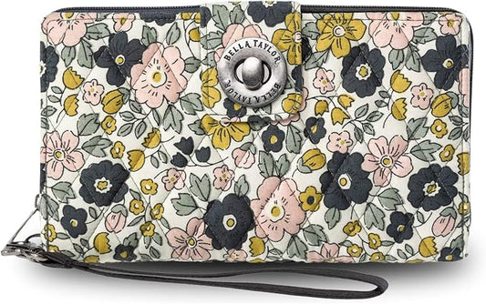 Bella Taylor Cash System Wallet for Envelope Budgeting - RFID Protected - Cash Stuffing Wallet with Detachable Wristlet