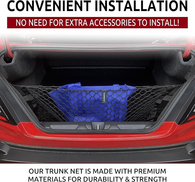 Envelope Style Automotive Elastic Trunk Mesh Cargo Net for Subaru WRX Impreza WRX STI 2015-2024 - Premium Trunk Organizers and Storage - Best Car Organizer for Subaru WRX Impreza WRX STI