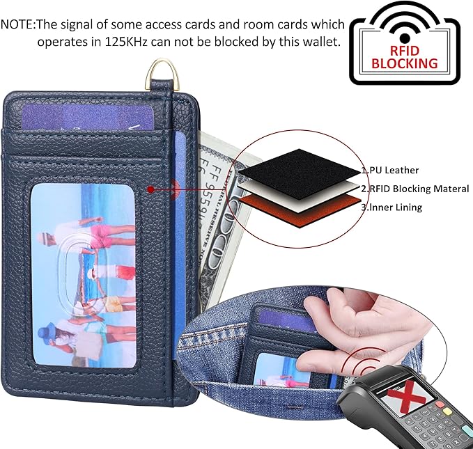GEEAD Slim Minimalist Front Pocket RFID Blocking Card Holder Wallets for Men & Women