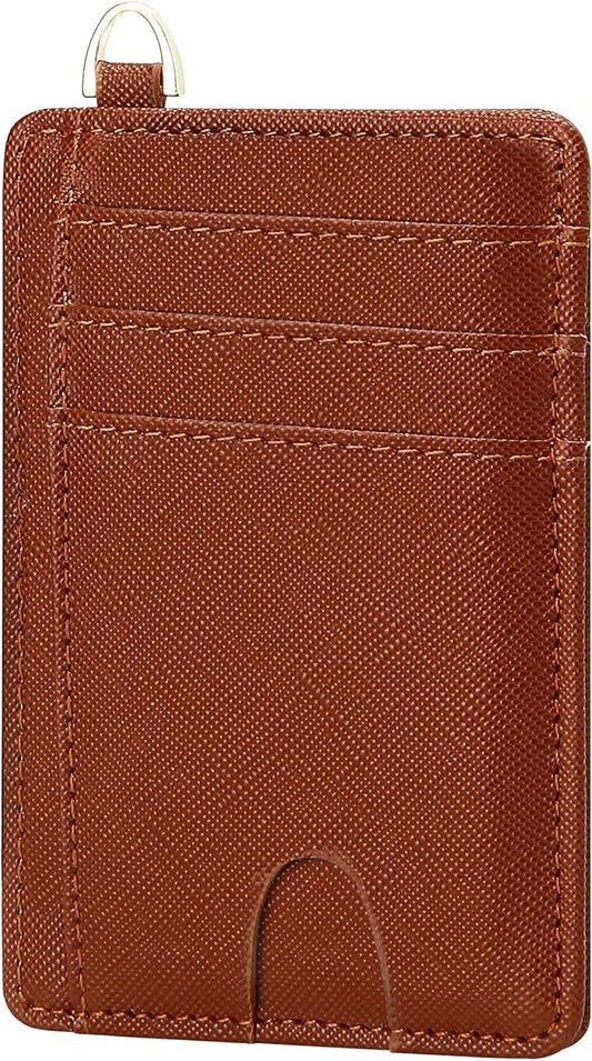GEEAD Slim Minimalist Front Pocket RFID Blocking Card Holder Wallets for Men & Women