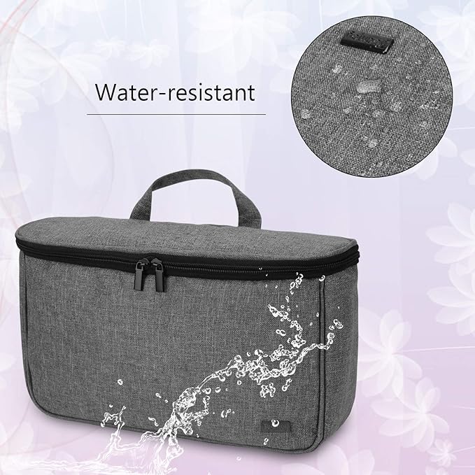Teamoy Travel Storage Bag Compatible with Dyson Airwrap Styler, Portable Travel Organizer for Airwrap Styler and Accessories, Top-Opened, Gray