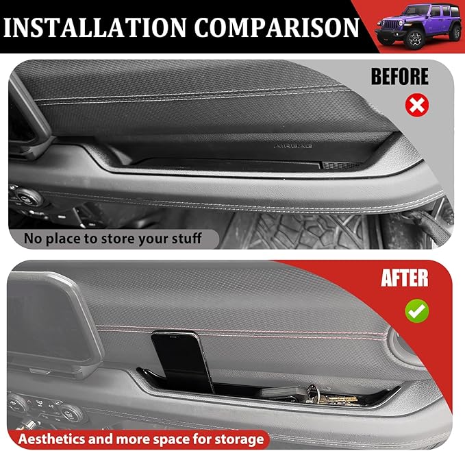 Center Console Organizer for 2018-2023 Jeep Wrangler JL JLU 4XE Gear Shift Console Side Tray Trunk Organizer Hanging Armrest Storage Box for Wrangler Accessories(18-23 5-piece, Not Gladiator)
