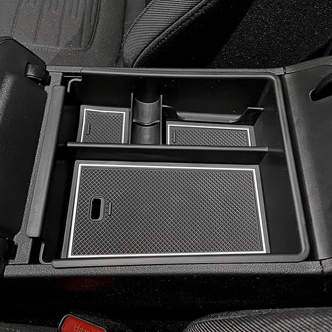 TACORBO Center Console Organizer Compatible with Hyundai 2022-2024 Tucson Plug-in Hybrid/Hybrid all Trims and Tucson Gas Limited and Santa Cruz 2022-2025 Accessories, Armrest Insert Tray, White