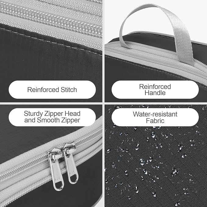 Cambond Compression Packing Cubes for Travel - Lightweight Expandable Travel Bags Luggage Organizers Travel Essentials Compression Cubes for Travel Space Saver for Carry on Suitcases Organizer