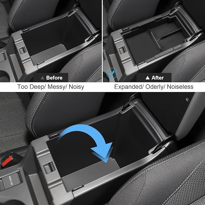 Double-Layer 2024 2025 2026 Crosstrek Center Console Organizer for Crosstrek (Premium/Sport/Limited/Wilderness),Durable ABS Plastic 2025 Crosstrek&Impreza Tray 2026 Crosstrek Hybrid Accessories
