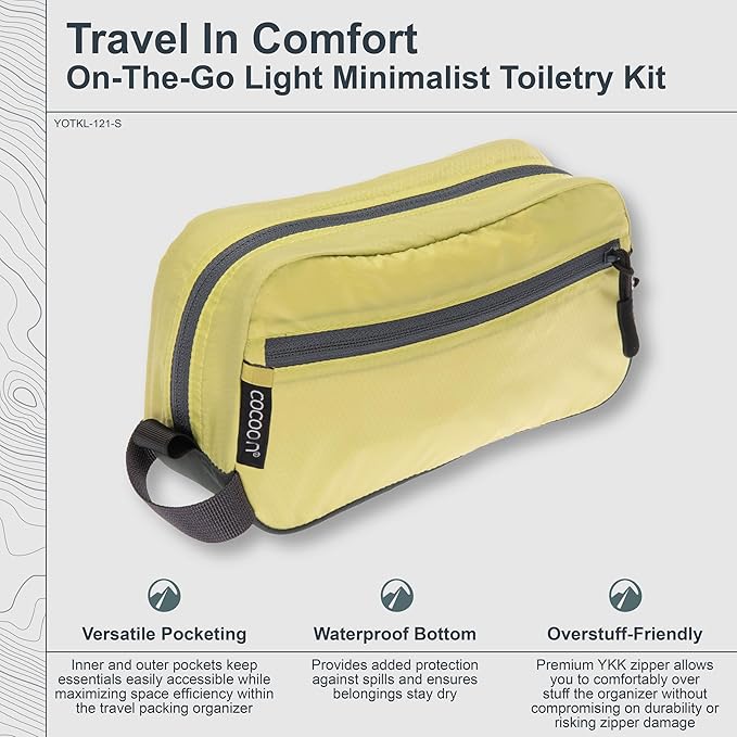 COCOON - Premium - On-The-Go Light Minimalist Toiletry Kit - Wild Lime - Small