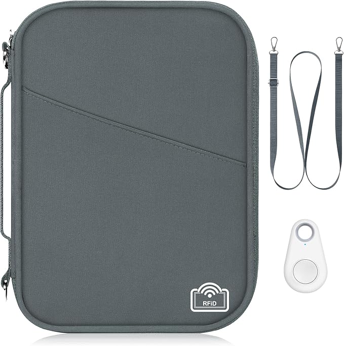 EcoVision Family Passport Holder for Travel with RFID Blocking, Traveling Essentials Organizer Pouch Bag, Light Passport Wallet for Travel Must Haves Accessories for Women Men