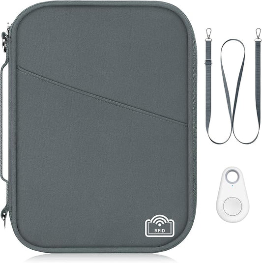 EcoVision Family Passport Holder for Travel with RFID Blocking, Traveling Essentials Organizer Pouch Bag, Light Passport Wallet for Travel Must Haves Accessories for Women Men