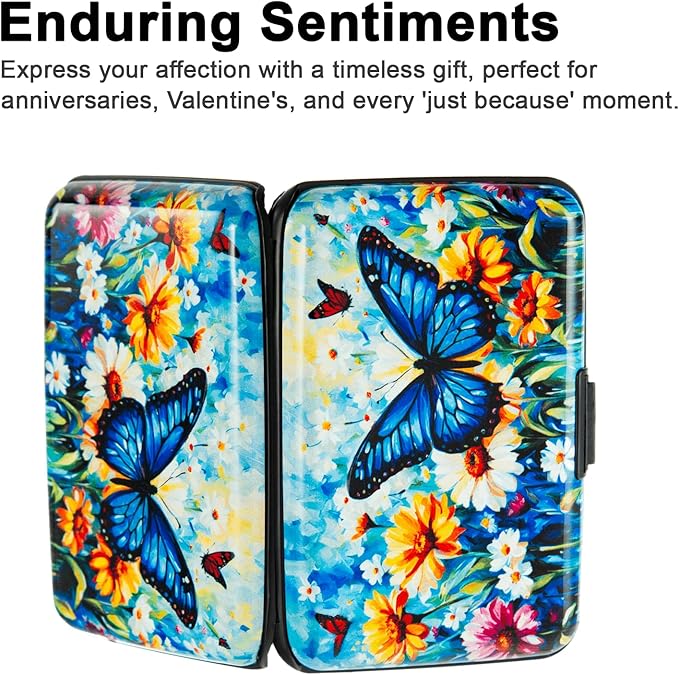 Credit Card Holder Small RFID Blocking Wallet Business Metal Slim Mini Aluminum Hard Case for Women Men