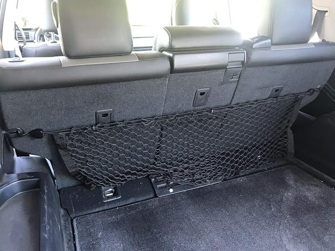 Rear Trunk Seats Organizer Cargo Net for Toyota RAV4 2019-2025 – Envelope Style Cargo Net for SUV–Premium Mesh Elastic Car Trunk Organizer Vehicle Carrier Storage–Compatible with RAV4