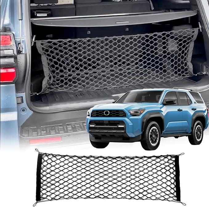 for 2025 2026 Toyota 4Runner Rear Trunk Cargo Net Stretchable Organizer Elastic Mesh Net Compatible with Toyota 4Runner 2025 Accessories 2026