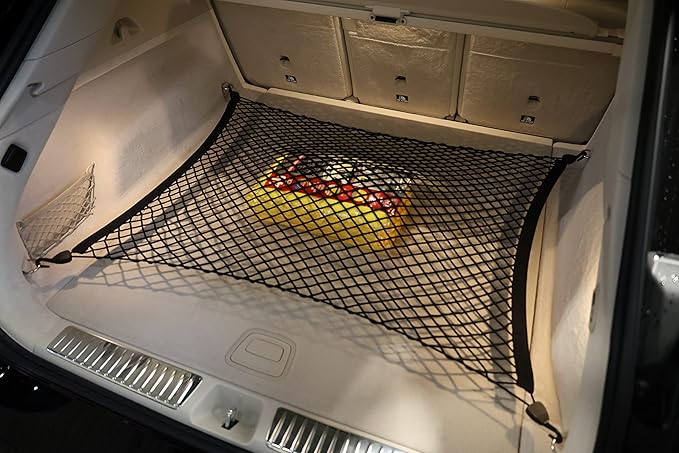 Floor Style Elastic Trunk Mesh Cargo Net for Mercedes-Benz EQS 450 4MATIC 580 2023-2025 - Premium Trunk Organizers and Storage - Luggage Net for SUV- Best Car Organizer for Mercedes-Benz EQS 450