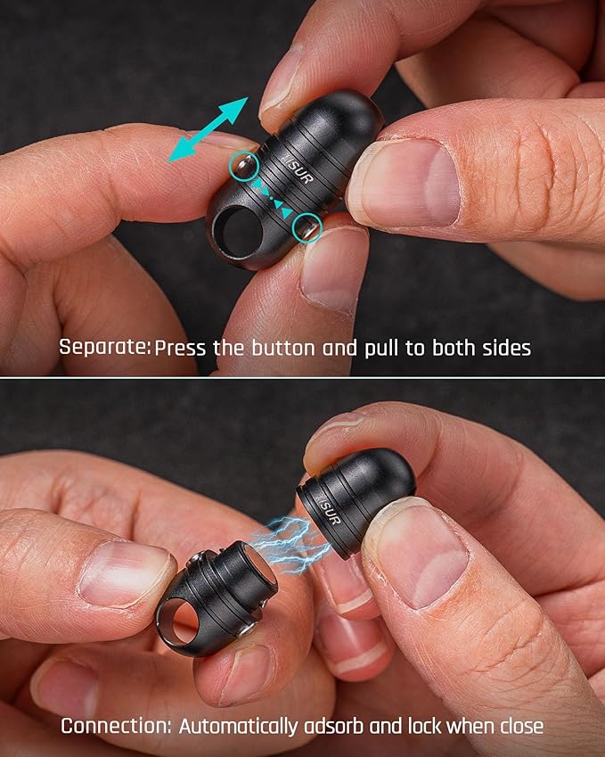 TISUR Quick Release Keychain, Magnetic Key Holder Keyring Connector, Detachable Key Chain Rings for Men Women Car Keys