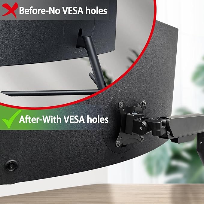 UR59C VESA Mount Adapter Compatible with Samsung UR59 Series 4K Monitor（Fits U32R590, U32R590CWN, U32R592, U32R592CWU Monitorï¼?Black)